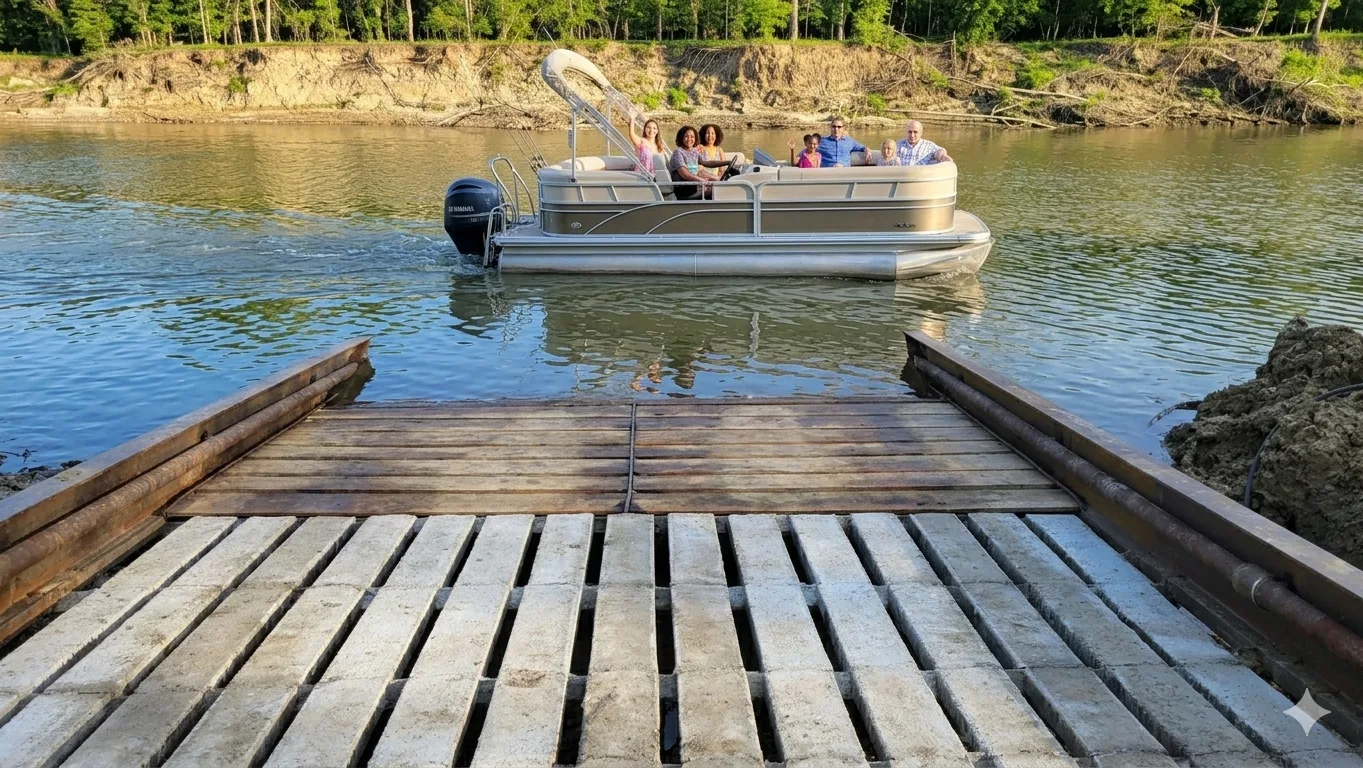 Boat ramp aerial view