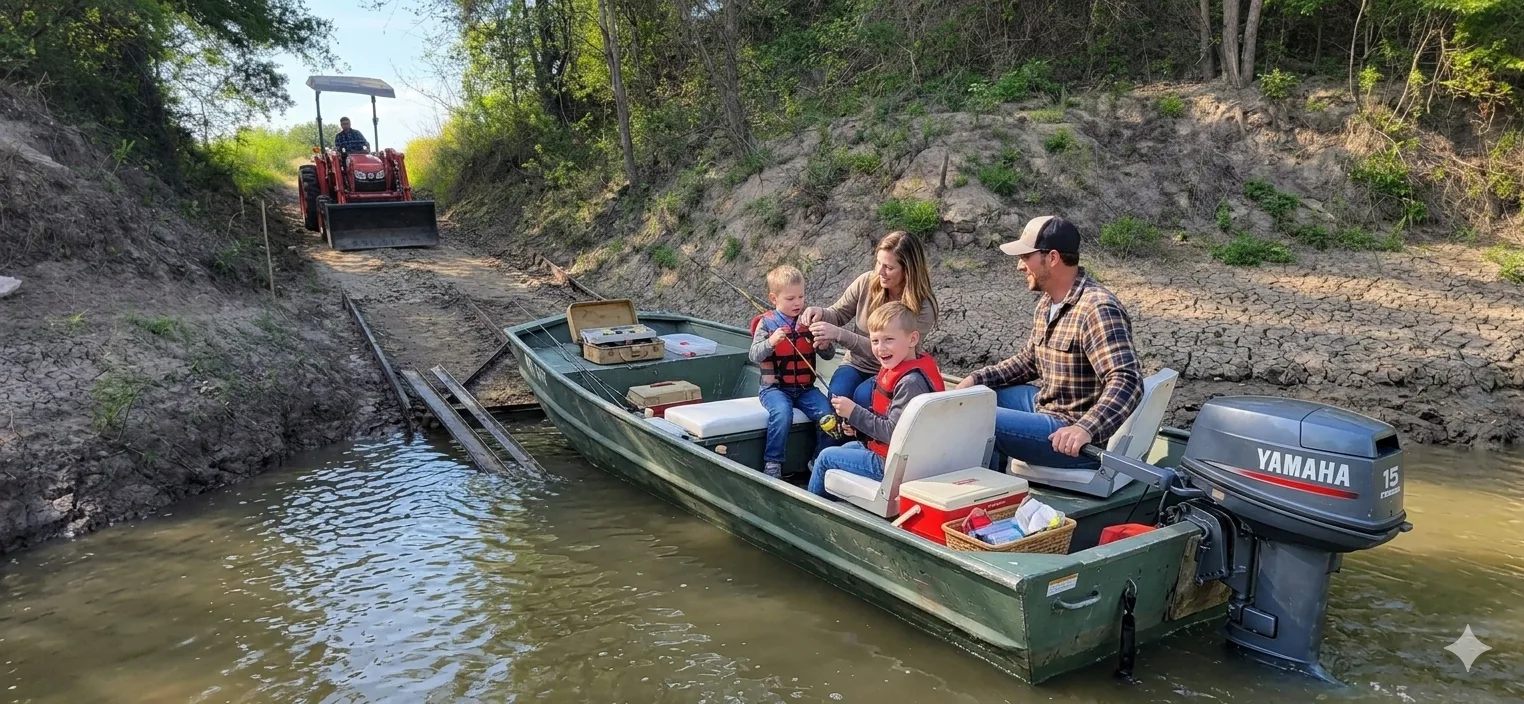 Boat launch on the Trinity