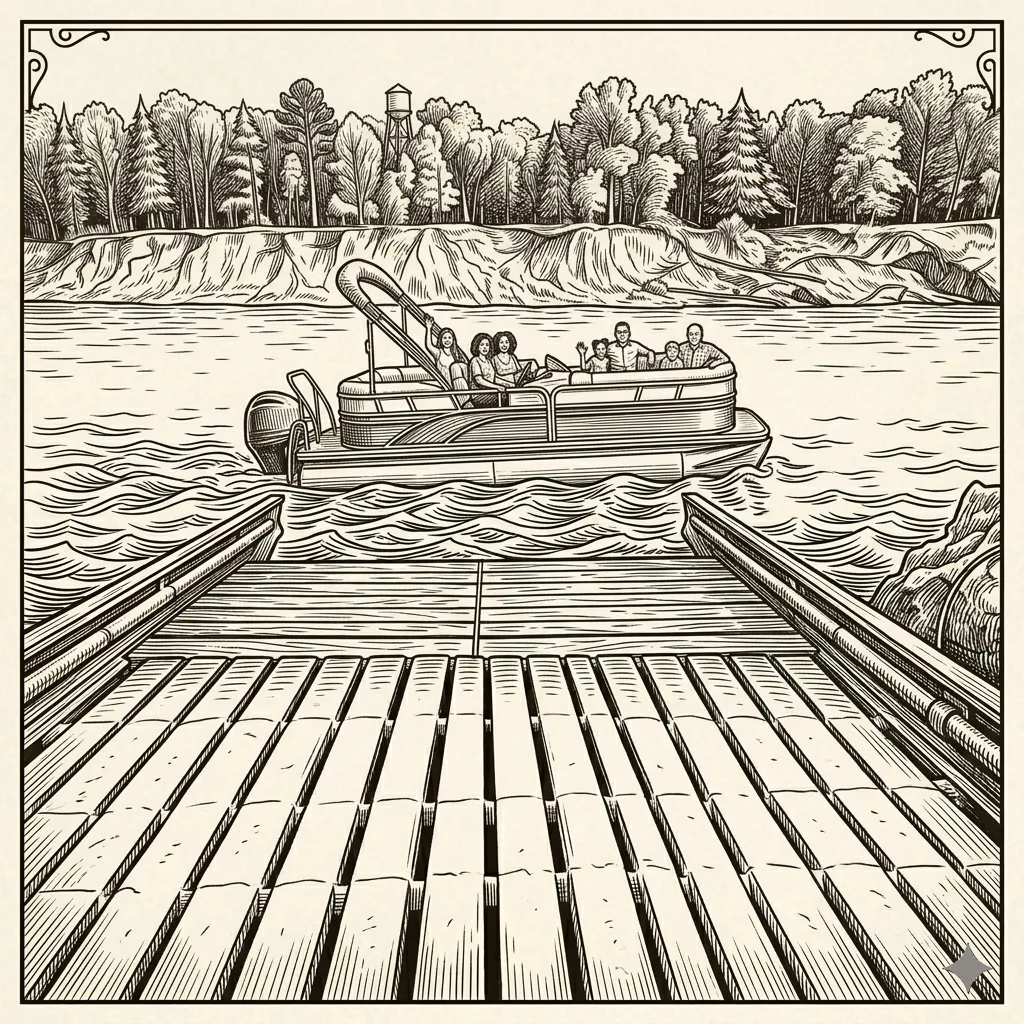 River launch dock