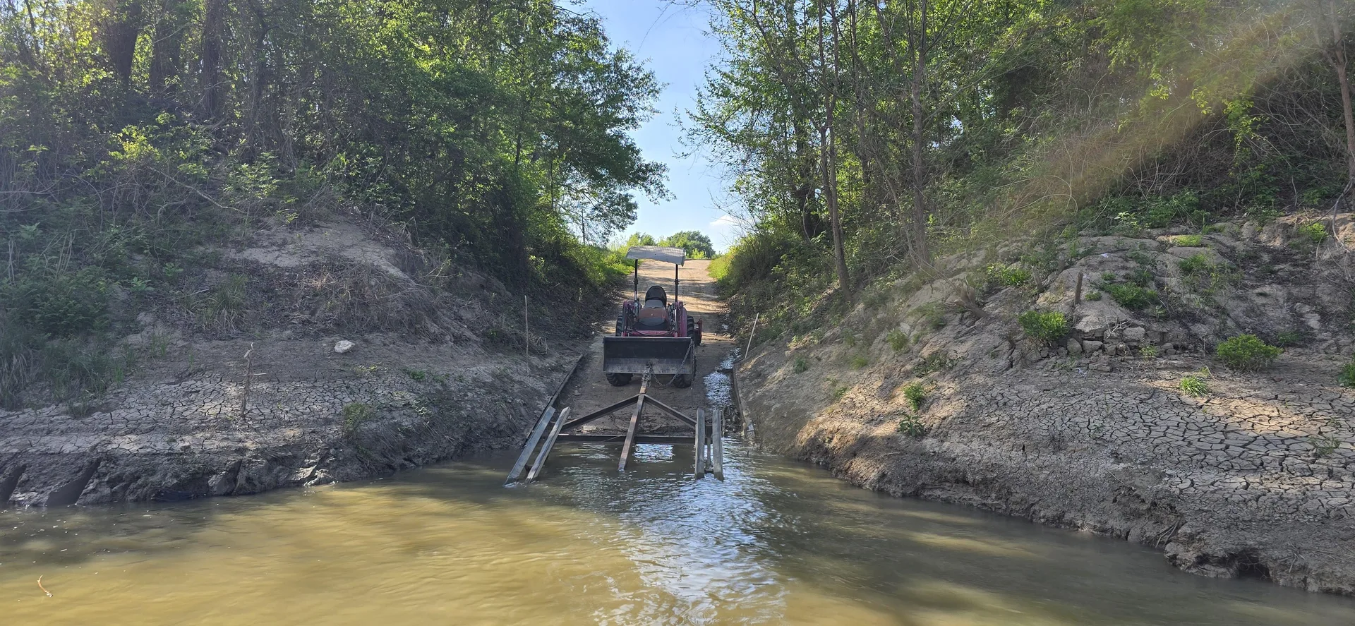 Boat ramp from the water