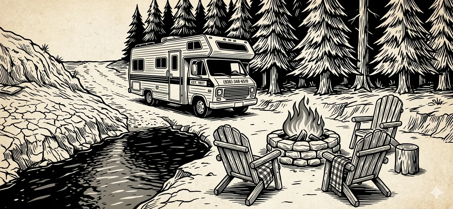 RV sites at Trinity River Boat Ramp